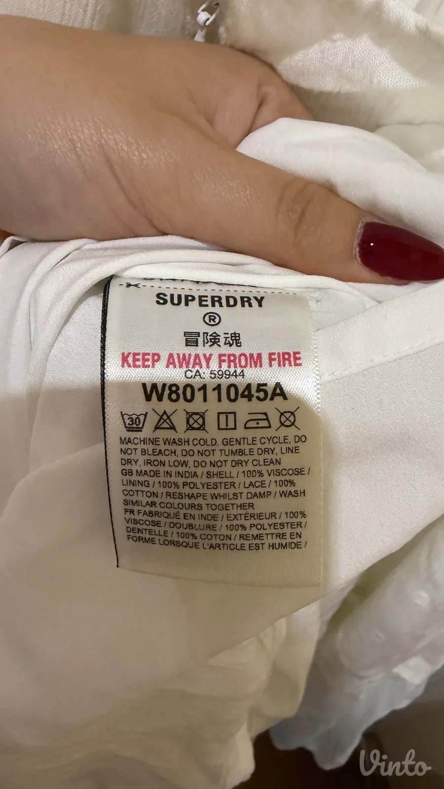 Haljina bela Superdry