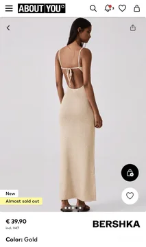 BERSHKA haljina šljokice - sa etiketom