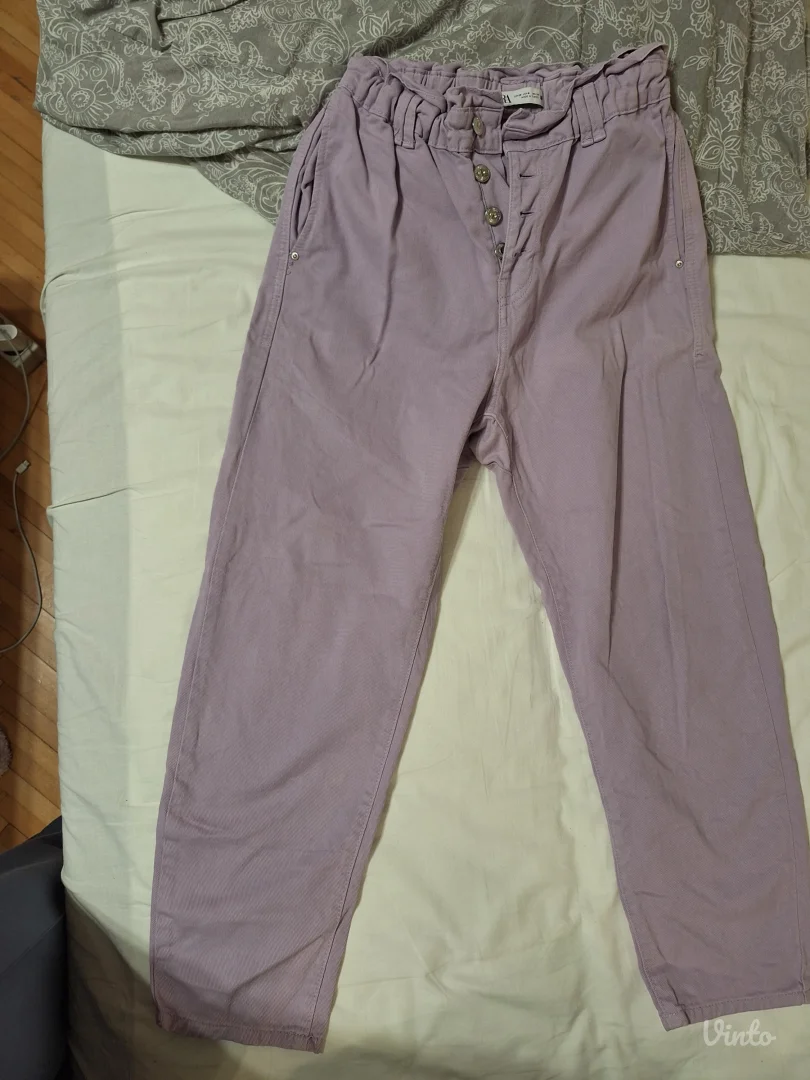 Zara farmerke baggy lila basic