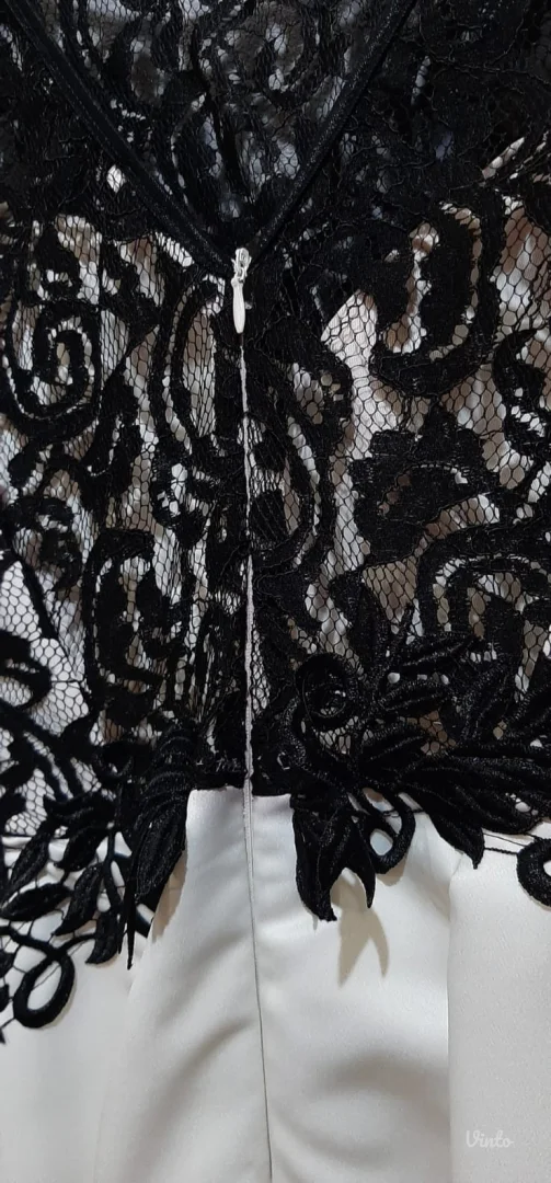 Svečana crno-bela haljina