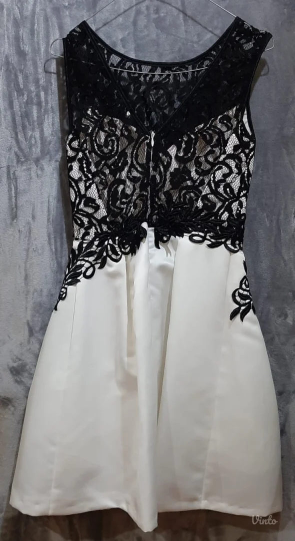 Svečana crno-bela haljina