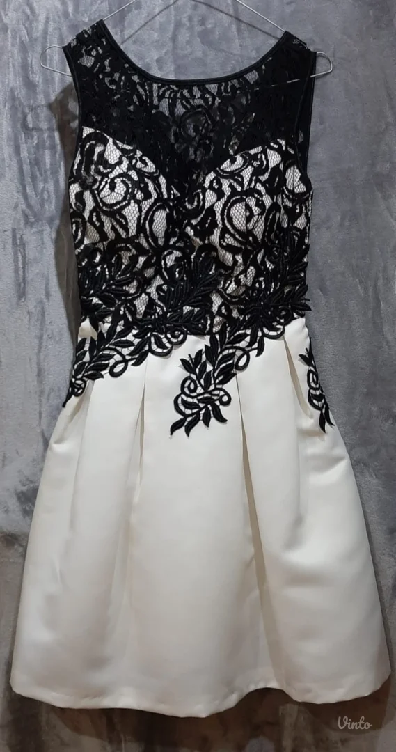 Svečana crno-bela haljina