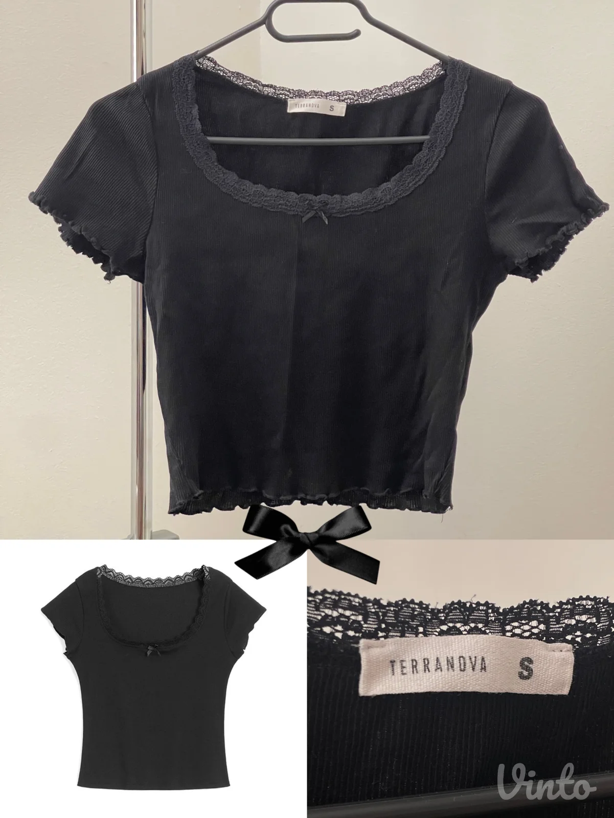 Crni crop top