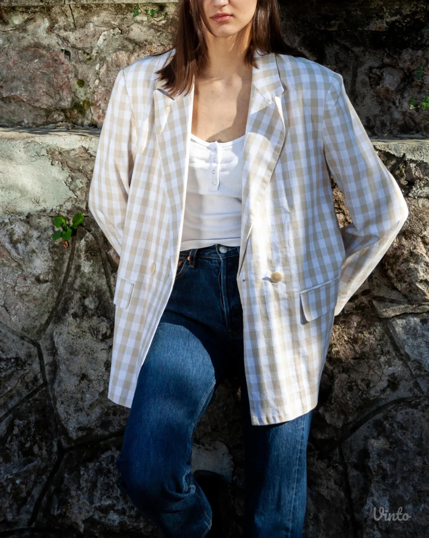 Gingham sako