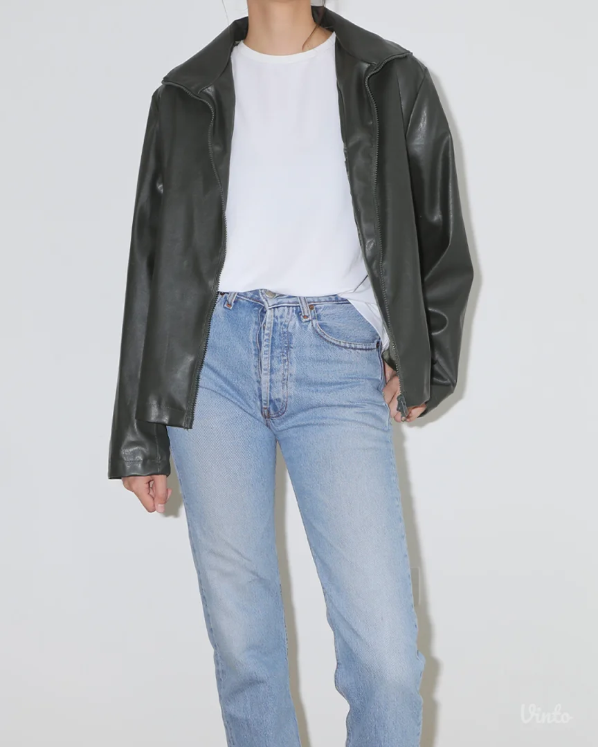 Moto faux leather jakna