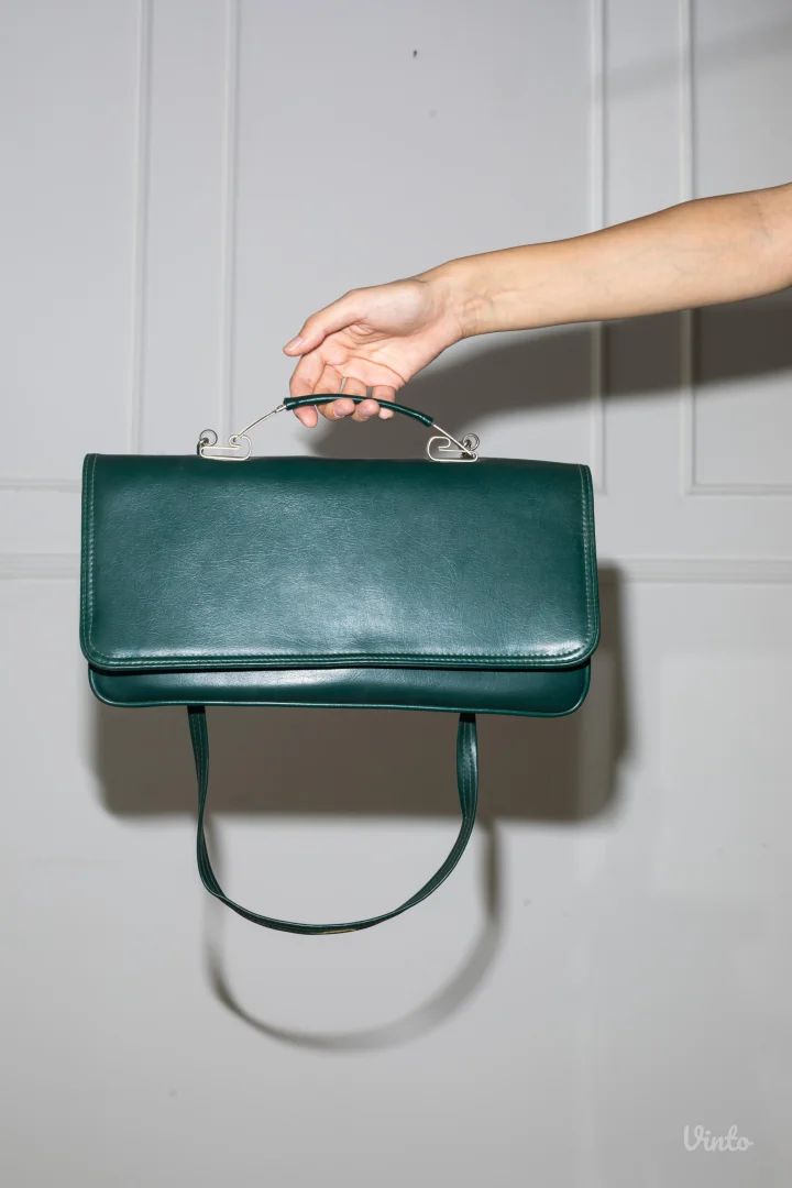 Zelena kožna torba