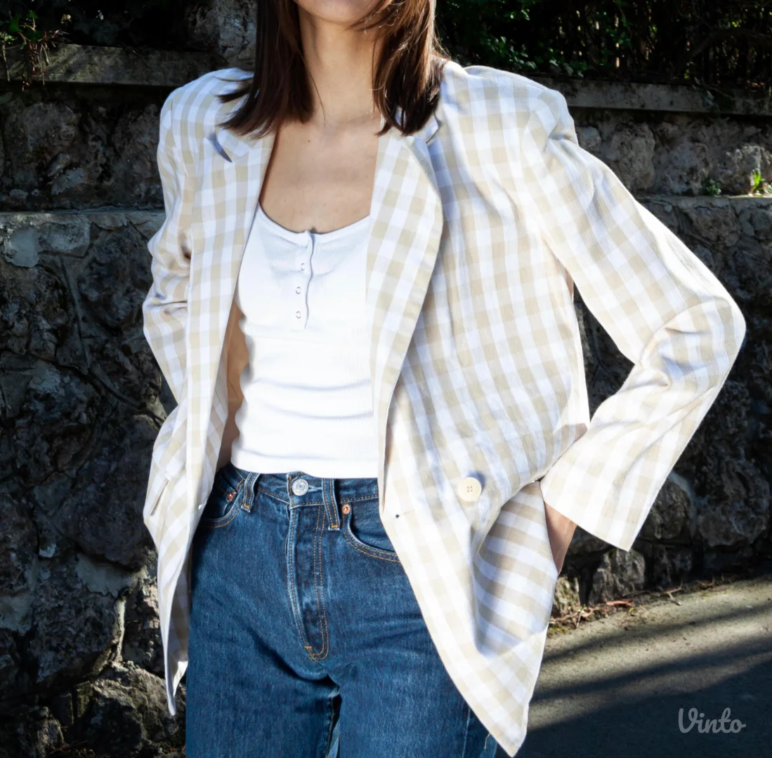 Gingham sako