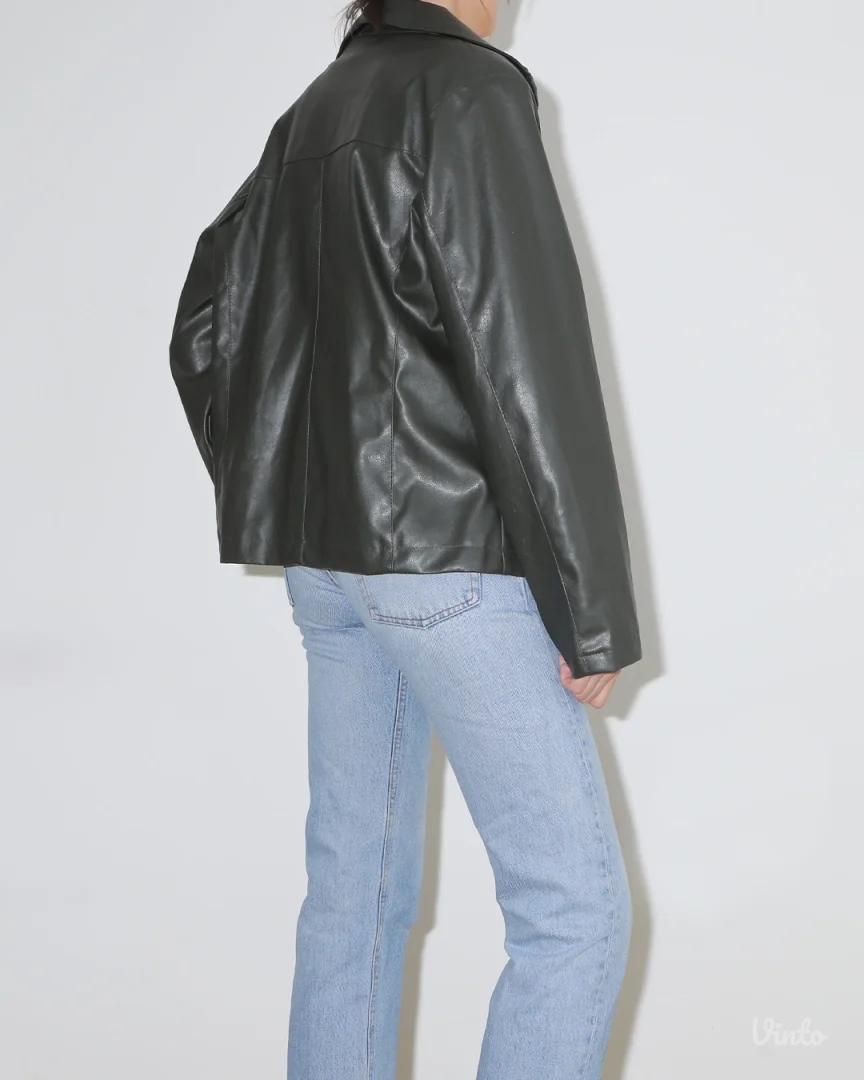 Moto faux leather jakna