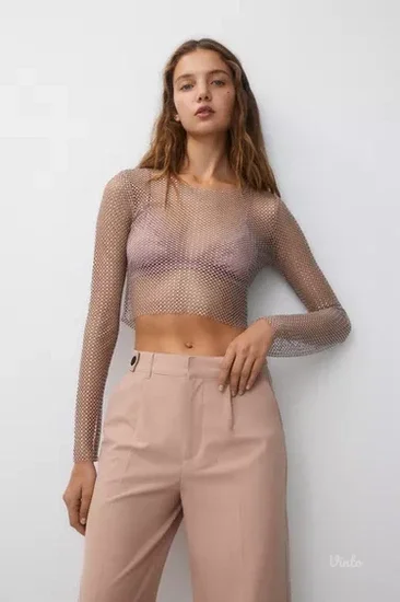 Mrežasti top dugih rukava