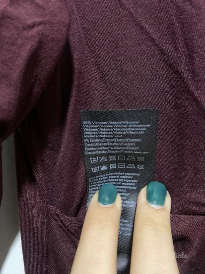 Bordo haljina od viskoze