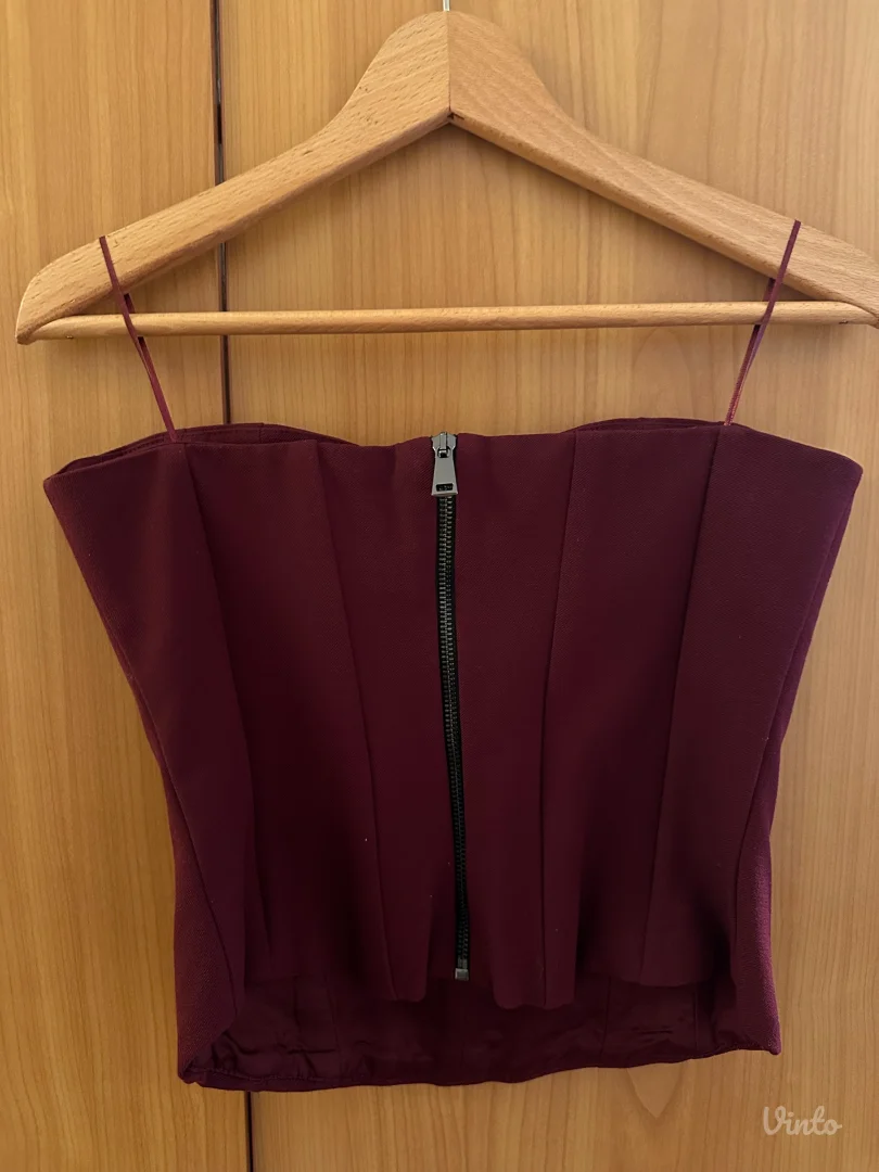 Zara bordo korset top S