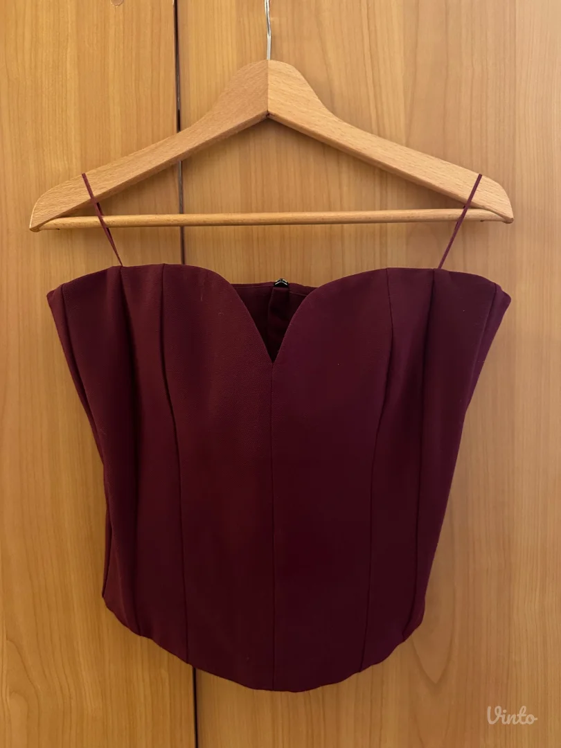 Zara bordo korset top S