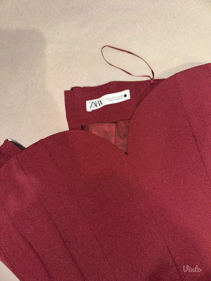 Zara bordo korset top S