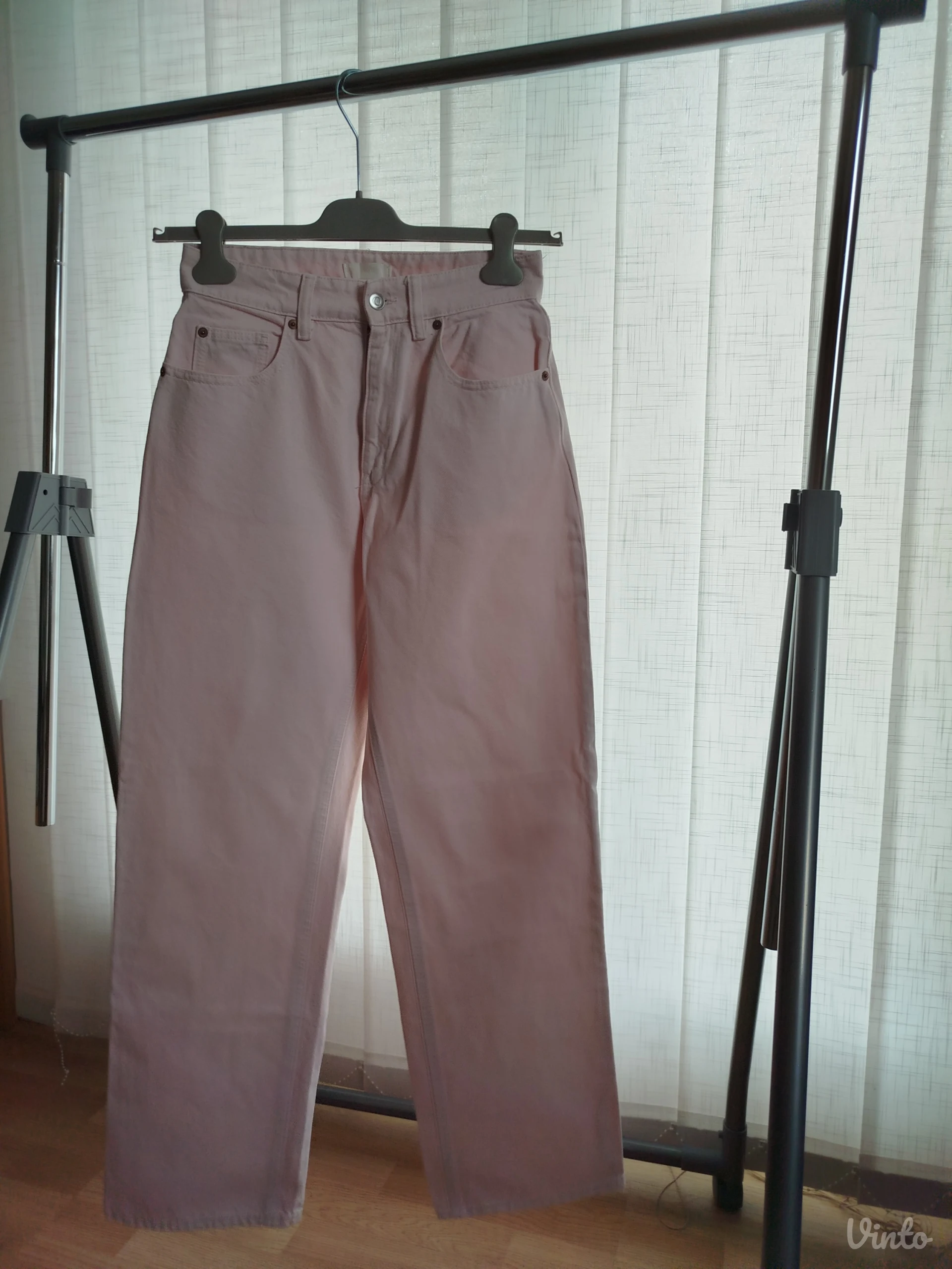 H&M bejbi roze široke farmerke, 38