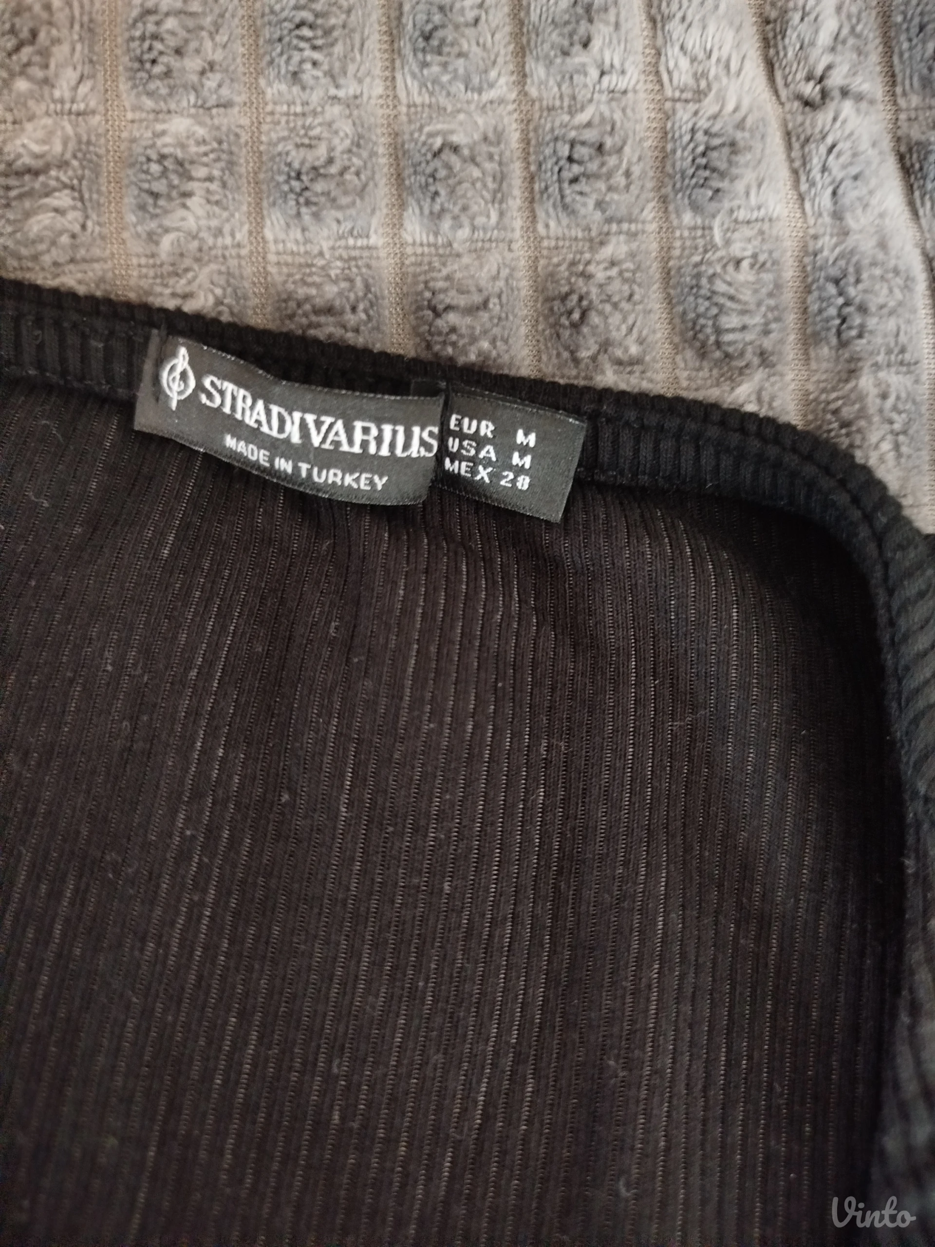 Stradivarius crop majica, na vezivanje, dugi rukavi, M