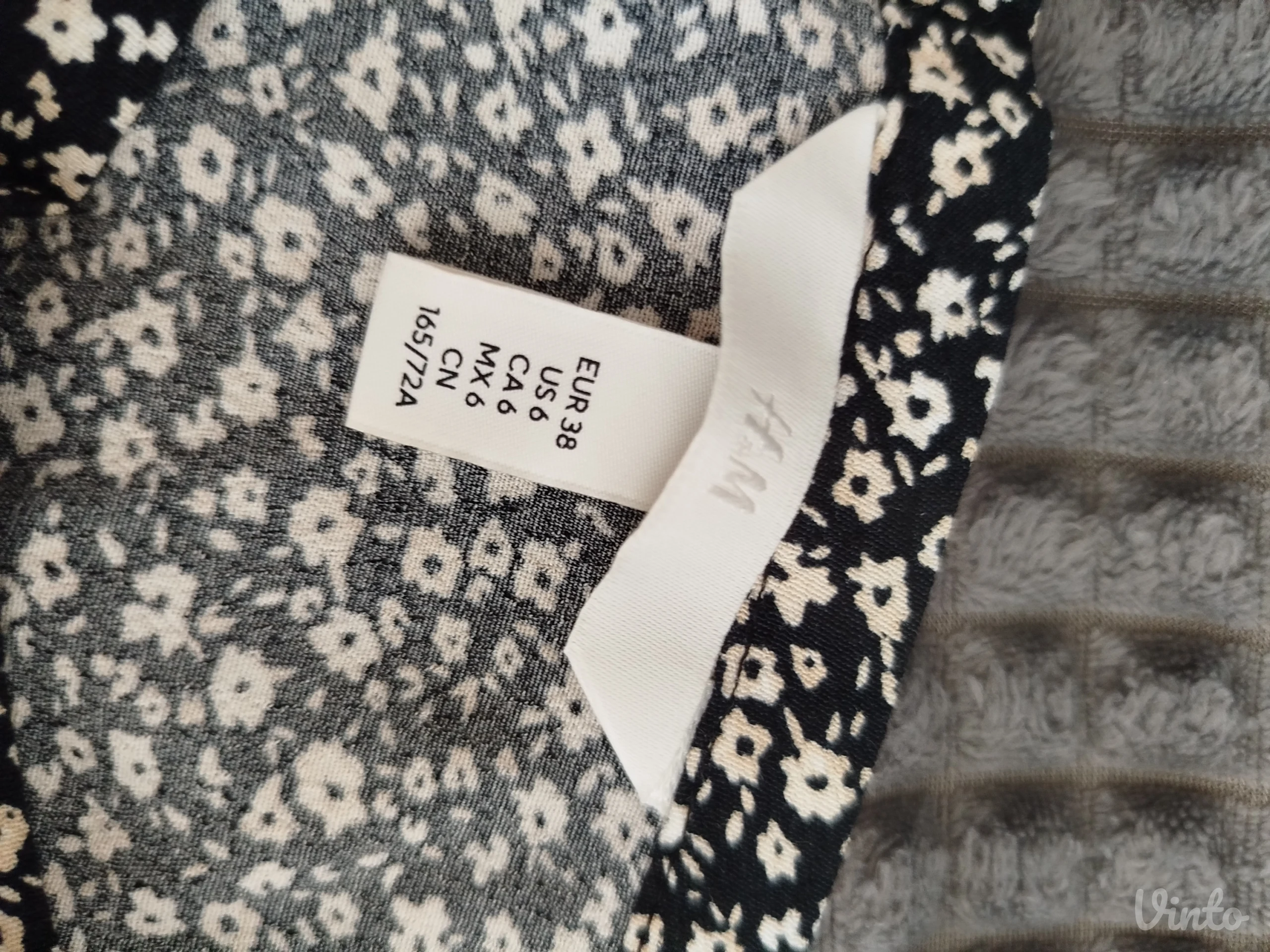 H&M midi suknja, crna, 38