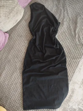 H&M crna midi haljina