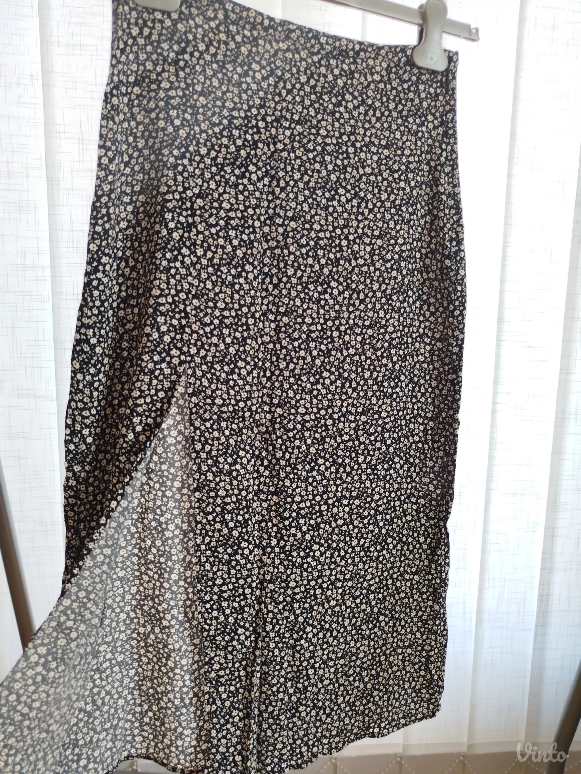 H&M midi suknja, crna, 38