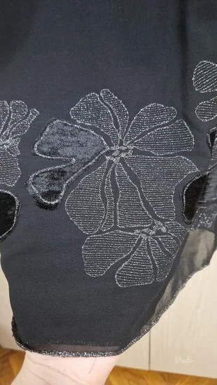 Crna haljina/tunika sa vezom, vel. S/M