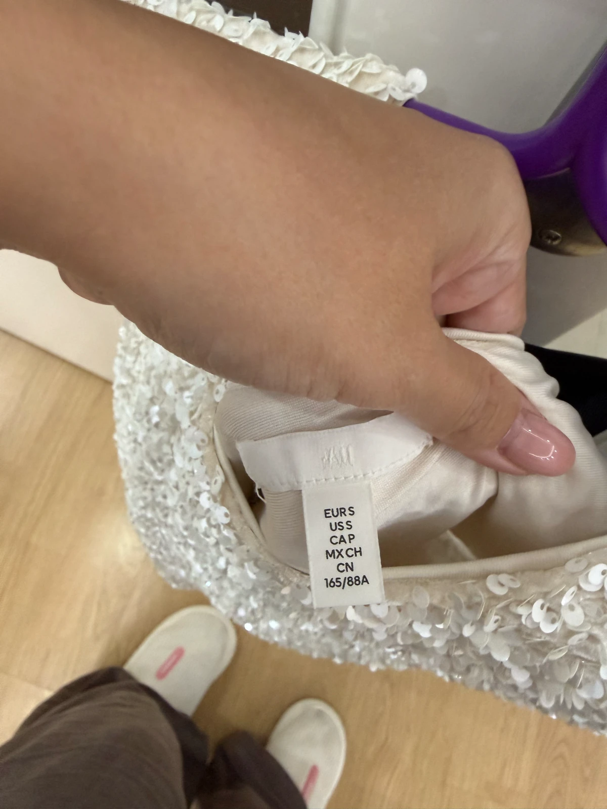 H&M svetlucava bela haljina