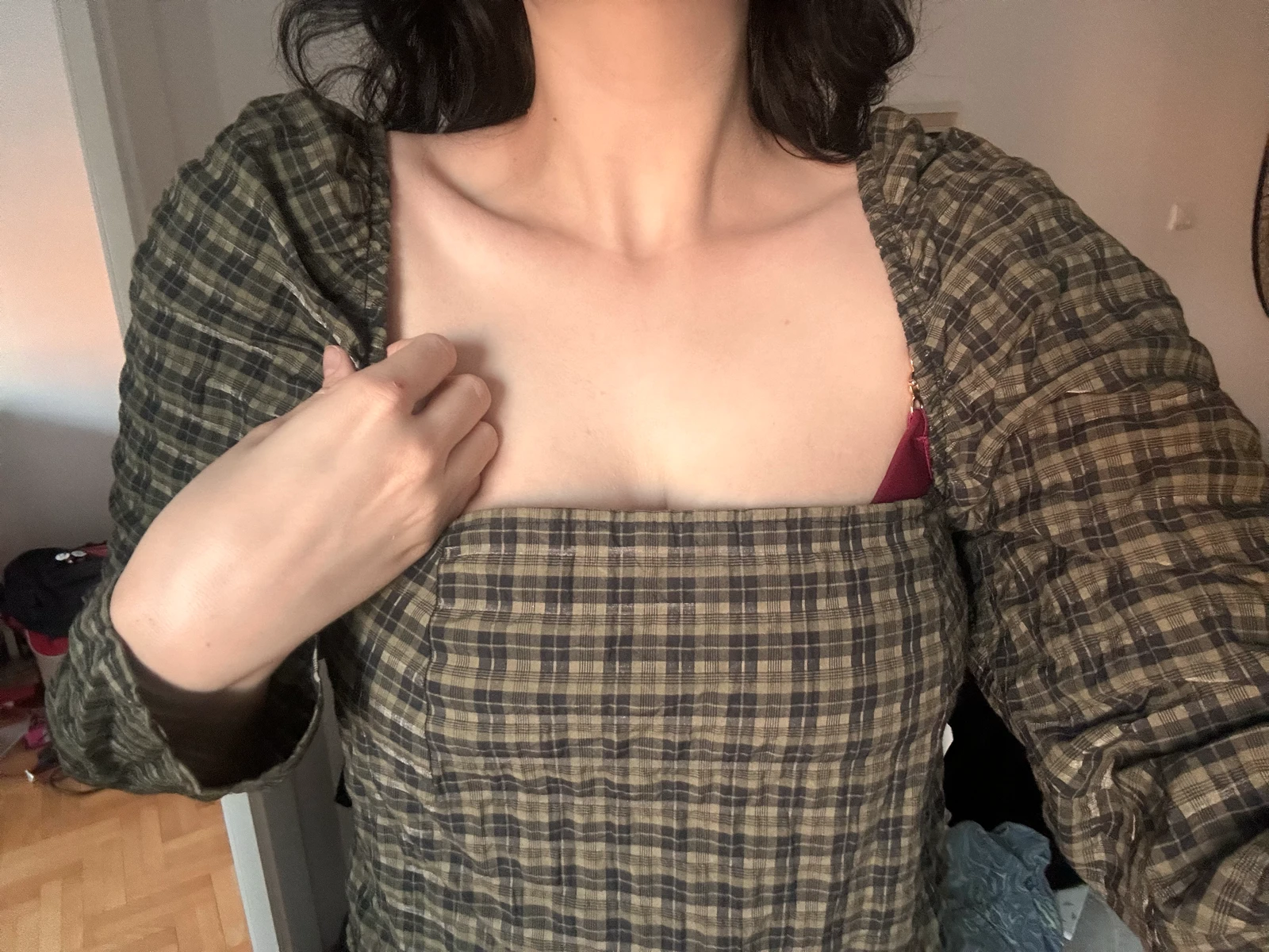 Karirana bluza