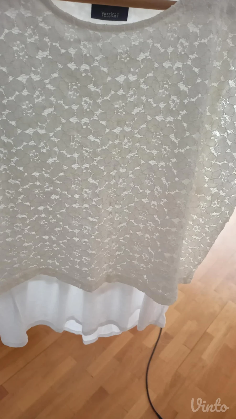 dvoslojna tunika viskosa + čipka xl