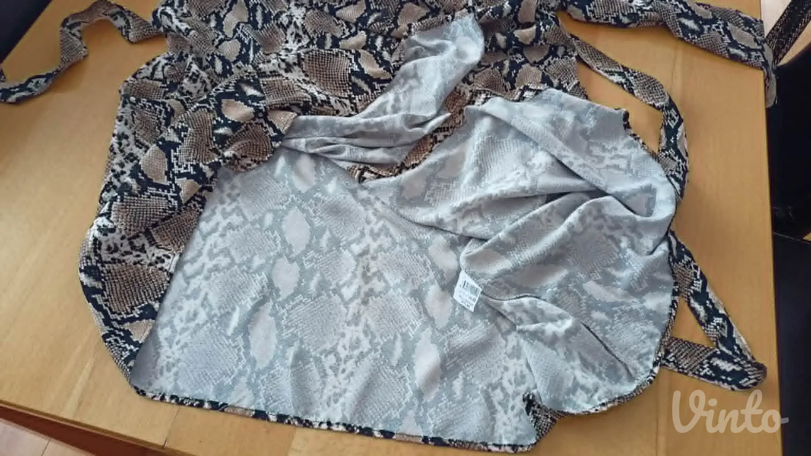 zmijskog printa duža viskosa haljina vel.40..kao nova
