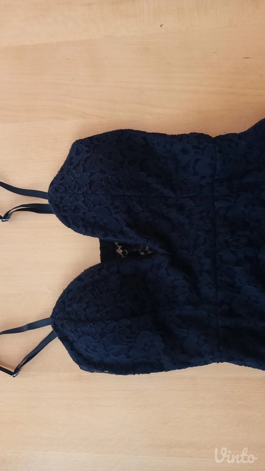 duga čipka haljina crne boje vel.S..tkz sirena model