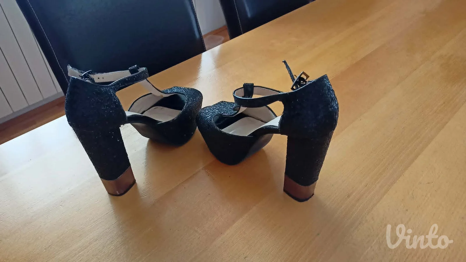 štras tamno sive sandale br.39 štikle visine 12cm