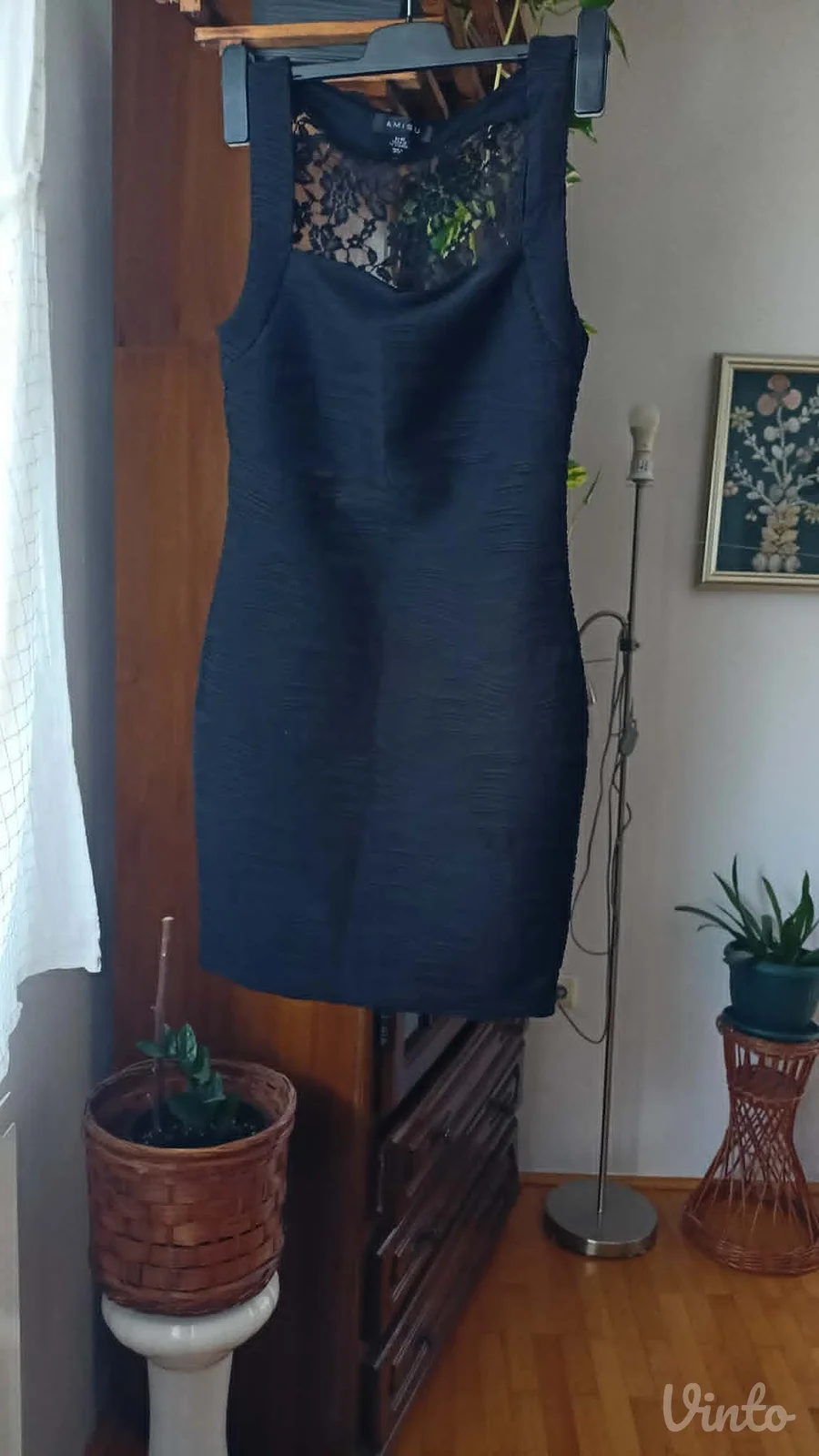 crena haljina sa delom čipke na leđima Amisu vel.38/40