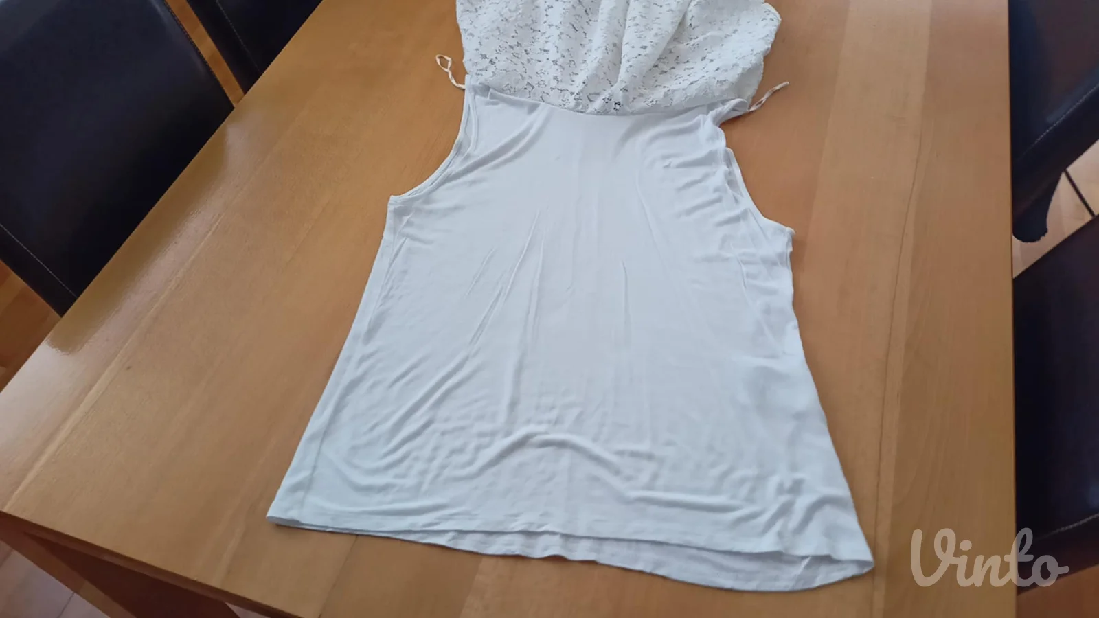dvoslojna tunika viskosa + čipka xl