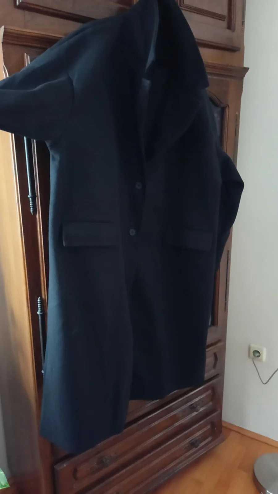 nov moderno predivan kaput crne boje vel.4xl (vel.52/54)