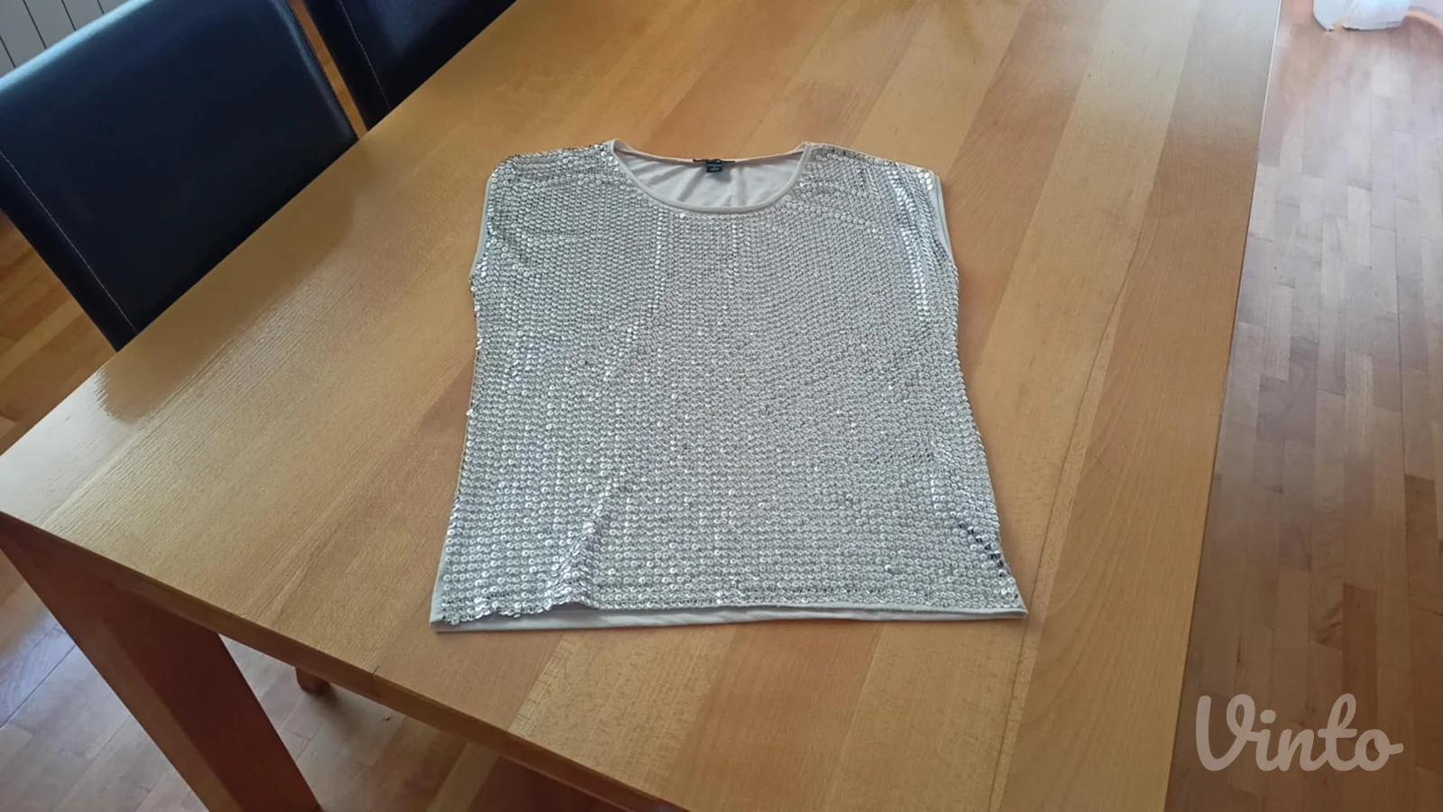 nova bež+zlatni cirkon Amisu majica L/XL
