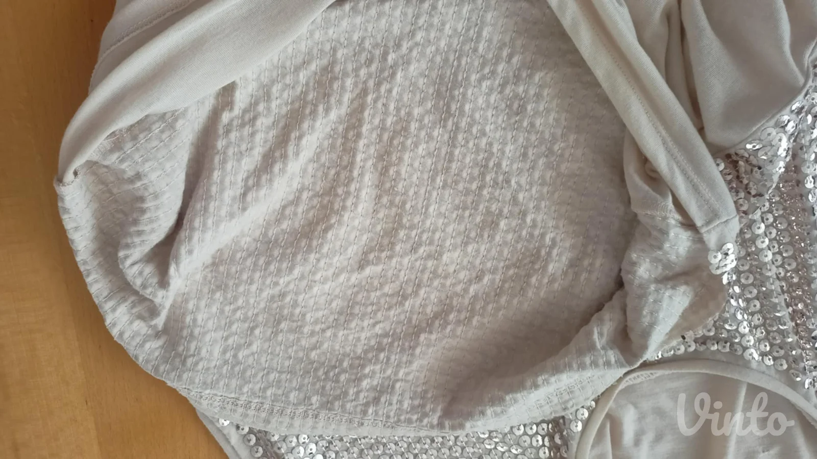 nova bež+zlatni cirkon Amisu majica L/XL