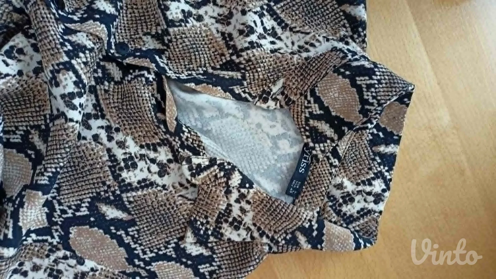 zmijskog printa duža viskosa haljina vel.40..kao nova
