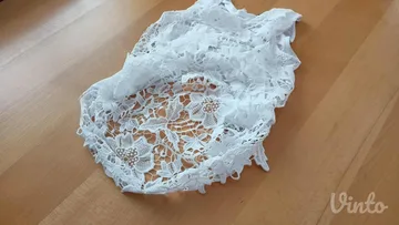 dvoslojna čipka predivna tunika bele boje L/XL