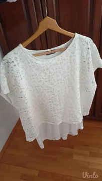 dvoslojna tunika viskosa + čipka xl