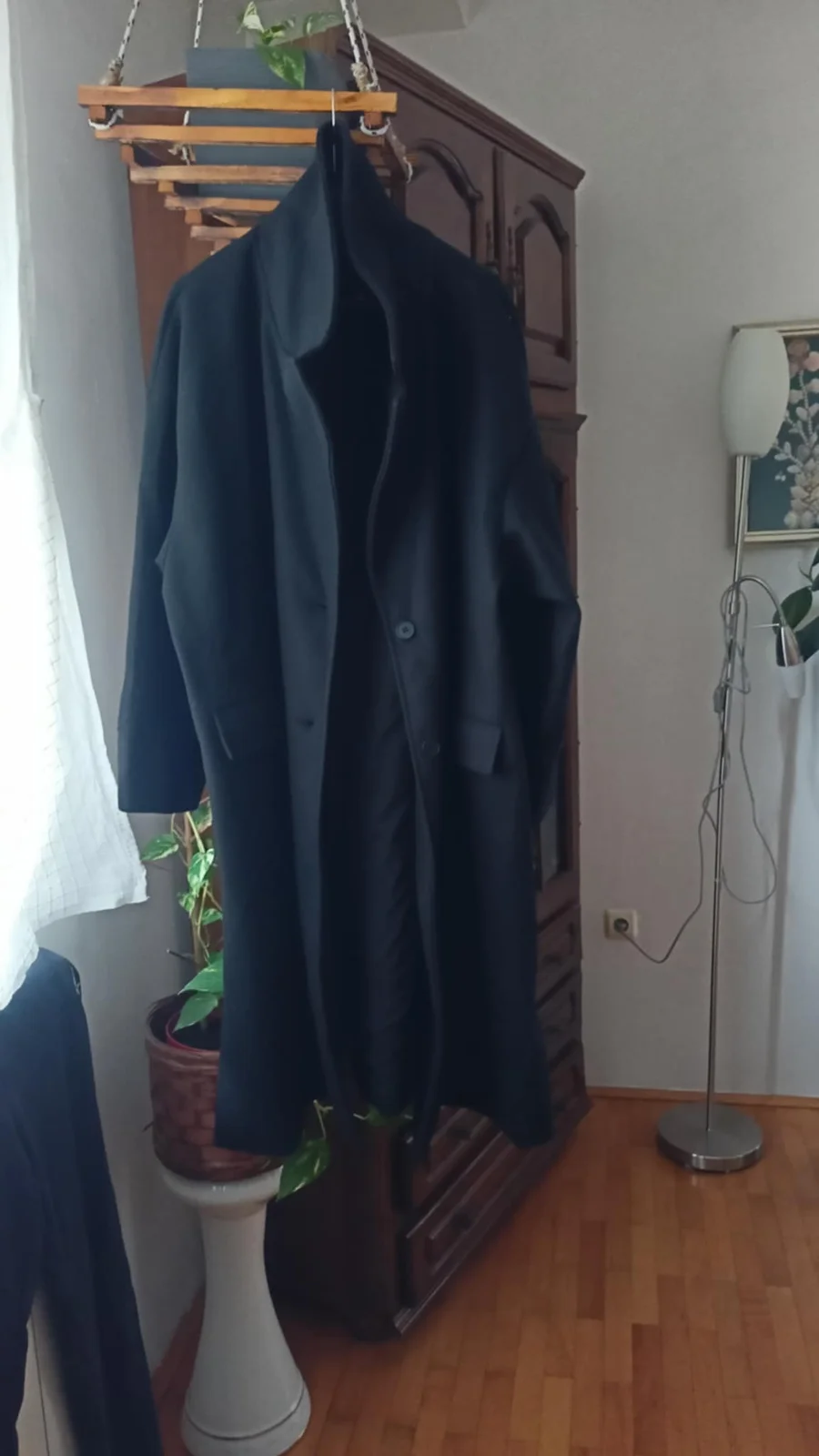 nov moderno predivan kaput crne boje vel.4xl (vel.52/54)