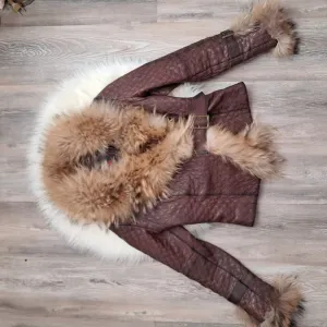 Maya fur kožna jakna sa krznom