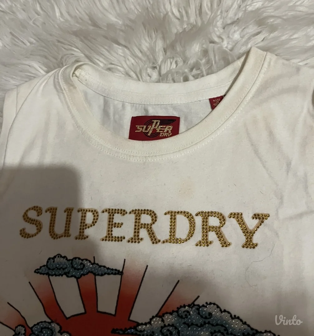 Superdry nova bela majica sa printom