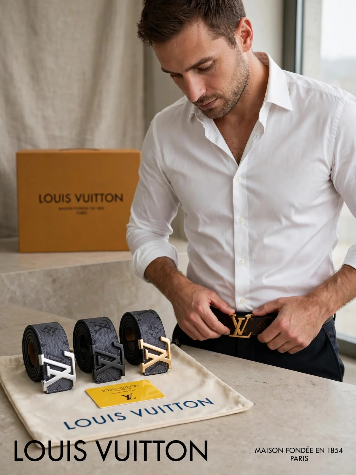 Louis Vuitton Sivi Muški Kaiševi