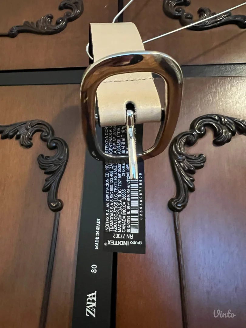 Zara - Kožni bež kaiš