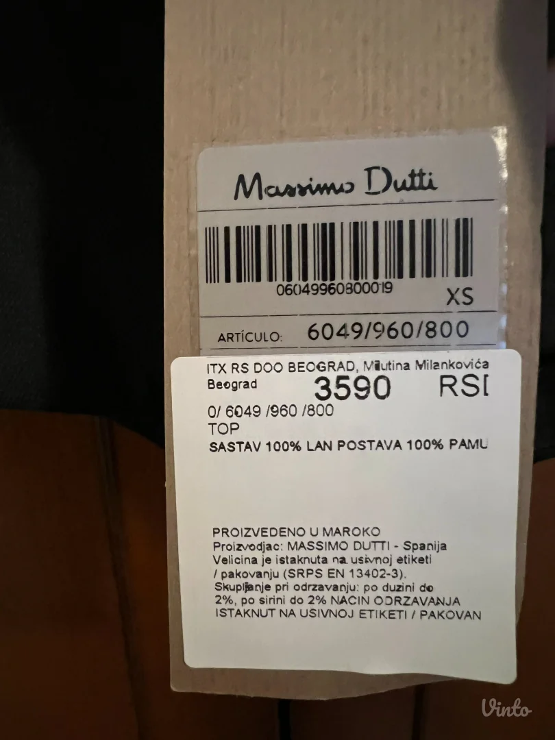 Massimo Dutti - Crni prsluk