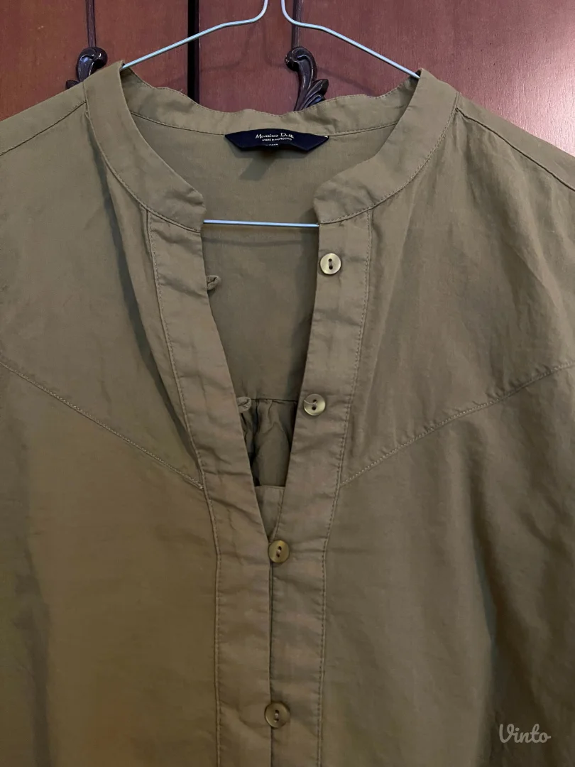 Massimo Dutti - Maslinasta košulja