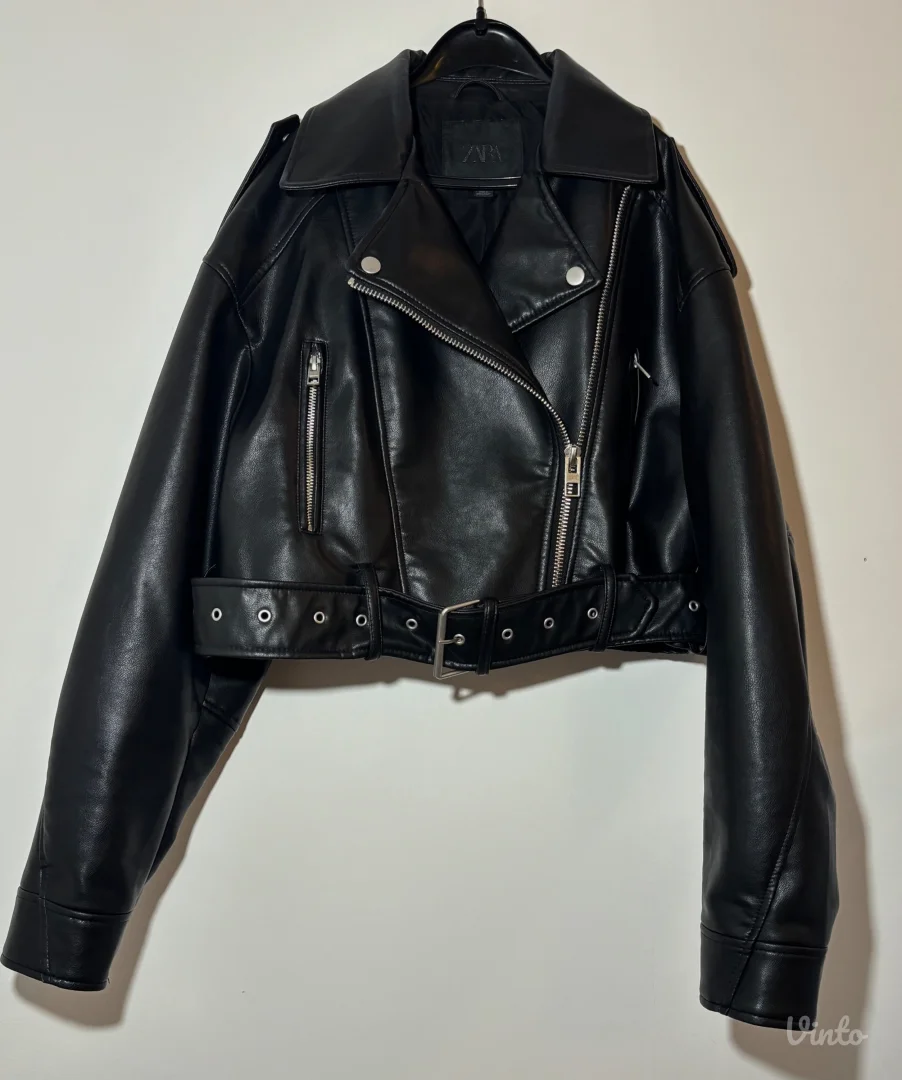 Zara - crna kožna jakna