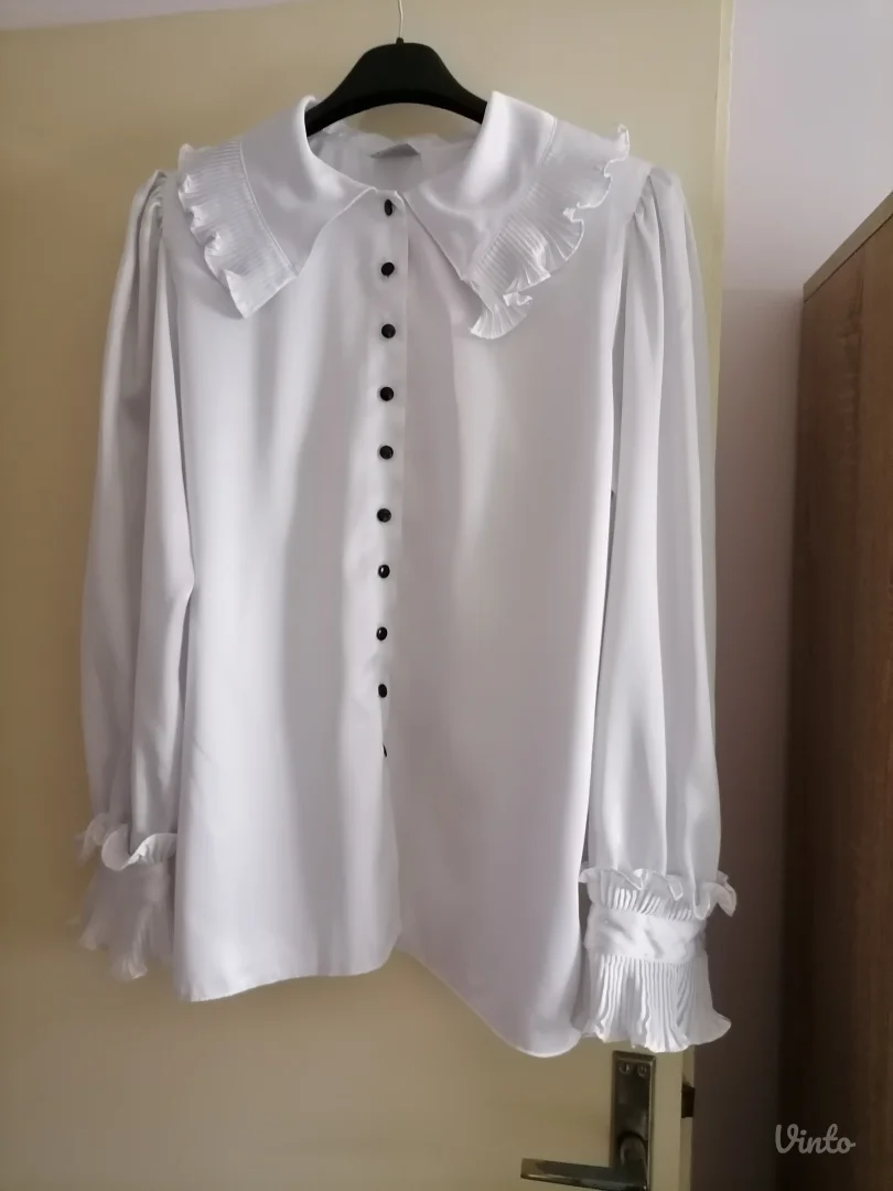 Vintage bela svečana bluza MK Rudnik 44