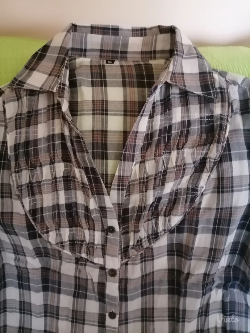 Tanja pamučna karirana košulja XL