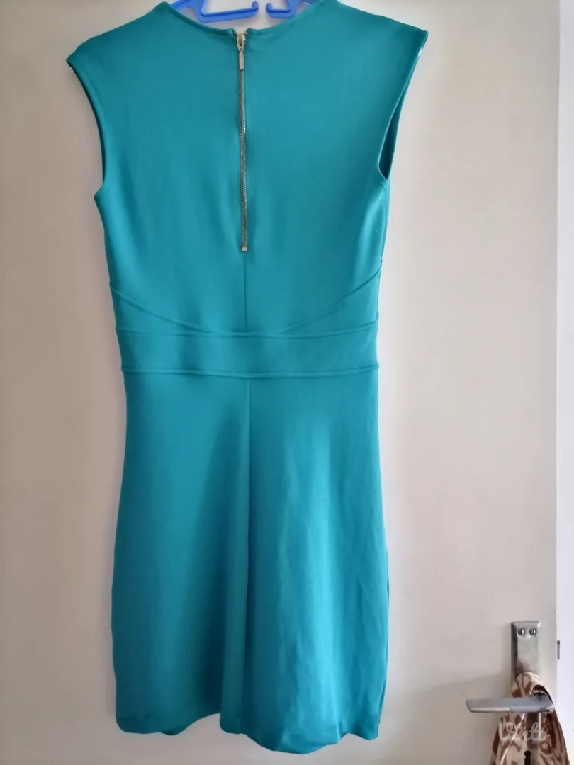 Tirkizna uska mini haljinica Bershka L