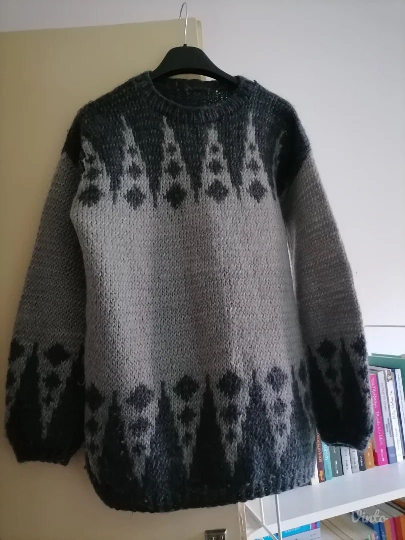 Vintage debljiručno štrikani džemper od mohera