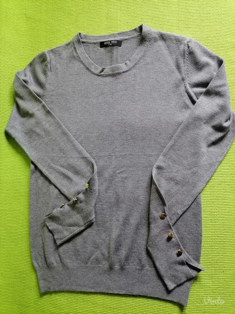 NOV sivi džemperić L/XL